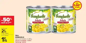 Carrefour BONDUELLE Maïs offre