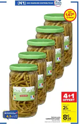 Carrefour CARREFOUR CLASSIC Haricots verts offre