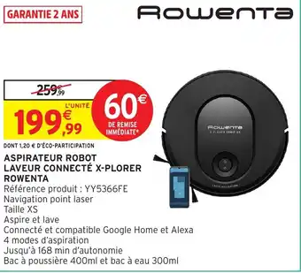 Intermarché Hyper Aspirateur robot laveur connecte x plorer rowenta offre