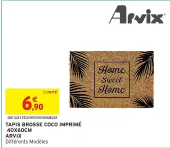 Intermarché Hyper Tapis brosse coco imprimé arvix offre