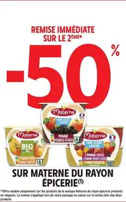 Intermarché Hyper Sur materne du rayon épicerie offre