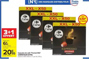 Carrefour CARREFOUR EXTRA Capsules de café "Format XXL" offre