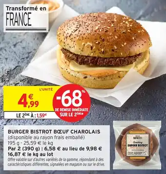 Intermarché Hyper Burger bistrot boeuf charolais offre