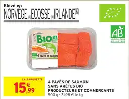 Intermarché Hyper 4 Paves de saumon sans aretes bio producteurs et commercants offre