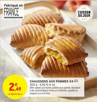 Intermarché Hyper Chaussons aux pommes x4 offre