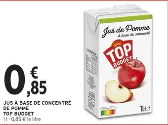 Intermarché Hyper Jus à base de concentré de pomme top budget offre