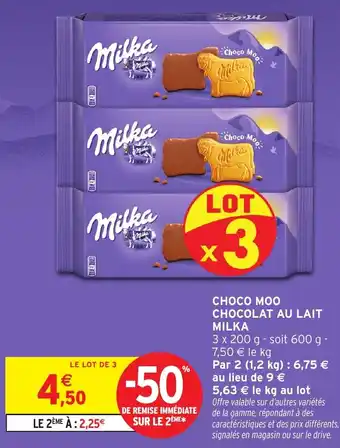 Intermarché Hyper Choco moo chocolat au lait milka offre