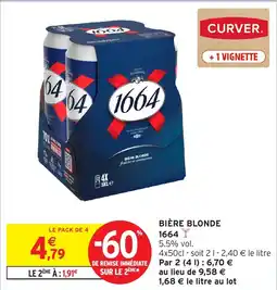 Intermarché Hyper Bière blonde 1664 offre