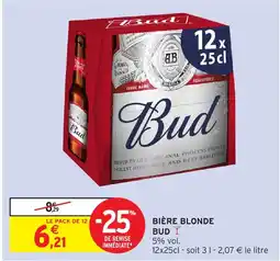 Intermarché Hyper Bière blonde bud offre