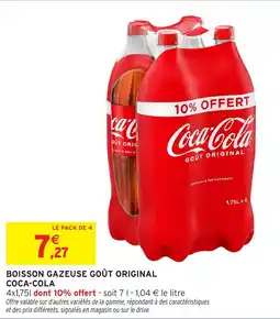 Intermarché Hyper Boisson gazeuse goût original coca-cola offre