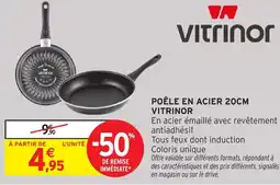 Intermarché Hyper Poêle en acier vitrinor offre