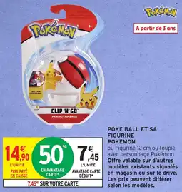 Intermarché Hyper Poke ball et sa figurine pokemon offre