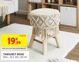 Intermarché Hyper Tabouret boho offre