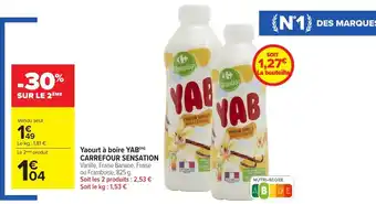 Carrefour Yaourt à boire yab offre