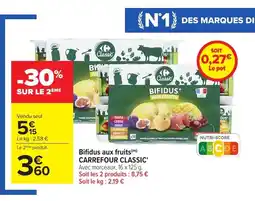 Carrefour Bifidus aux fruits offre