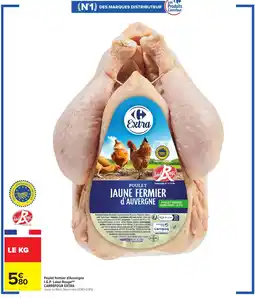 Carrefour Poulet fermier d auvergne i g p label rouge offre