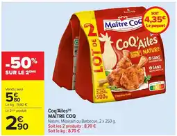 Carrefour Coq ailes maitre coq offre