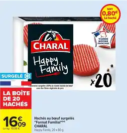 Carrefour Haches au boeuf surgeles format familial charal offre