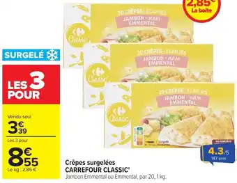 Carrefour Crepes surgelees offre