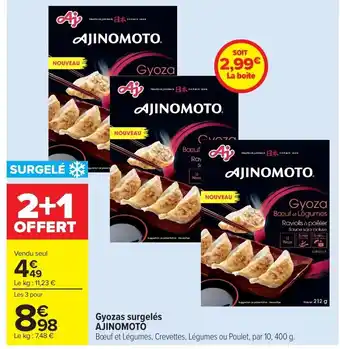 Carrefour Gyozas surgeles ajinomoto offre