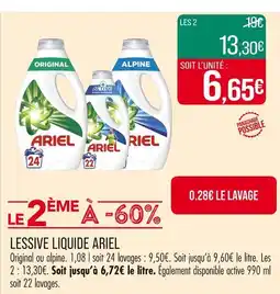 Match ARIEL Lessive liquide offre