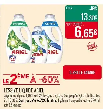 Match ARIEL Lessive liquide offre