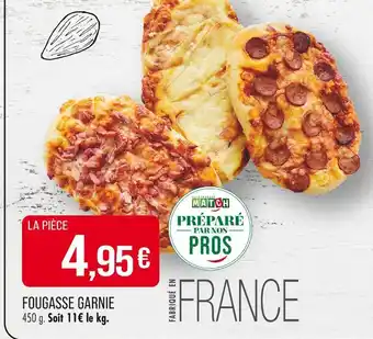 Match Match Fougasse Garnie offre