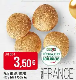 Match Pain hamburger offre