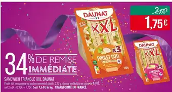 Match DAUNAT Sandwich Triangle XXL offre