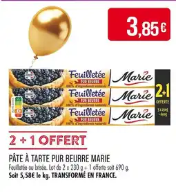 Match MARIE Pâte à tarte pur beurre offre