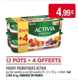 Match Danone Yaourt probiotiques activia offre