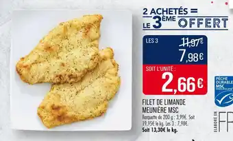 Match Filet de limande meunière msc offre