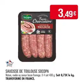 Match SOCOPA Saucisse de toulouse offre