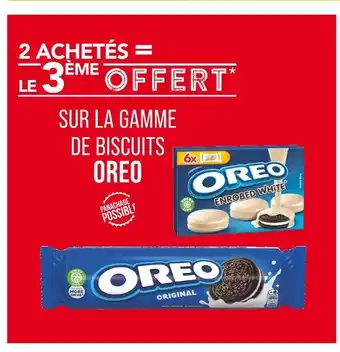 Match Oreo 2 achetés = le 3ème offert sur la gamme de biscuits Oreo offre