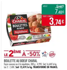 Match CHARAL Boulette au boeuf offre