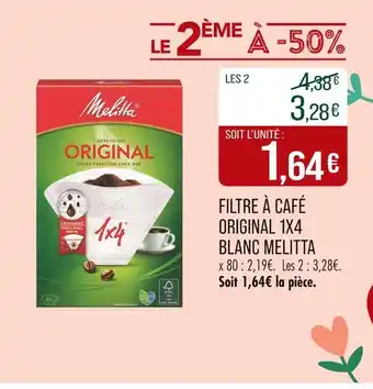 Match Melitta Filtre à café Original 1x4 blanc offre