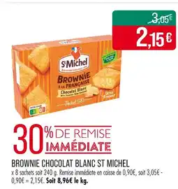 Match ST MICHEL Brownie chocolat blanc offre