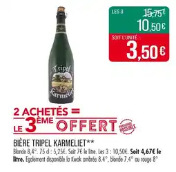 Match Tripel Karmeliet Bière offre