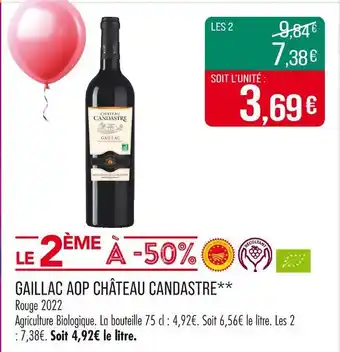 Match Château Candastre Gaillac AOP offre