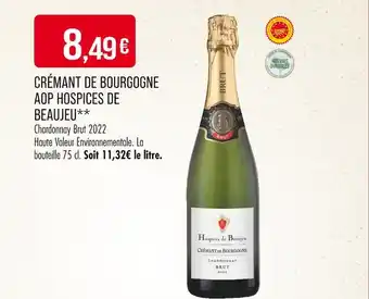 Match Hospices de Beaujeu Crémant de Bourgogne AOP offre