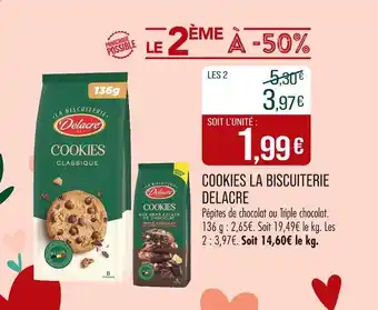 Match La biscuiterie Delacre Cookies offre