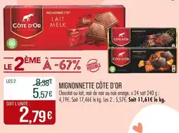 Match Côte d'Or Mignonnette offre