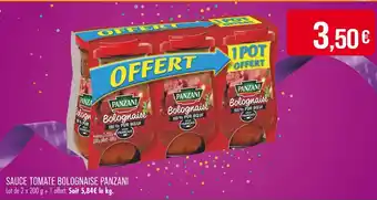 Match PANZANI Sauce tomate bolognaise offre