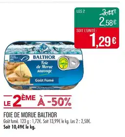 Match BALTHOR Foie de morue offre