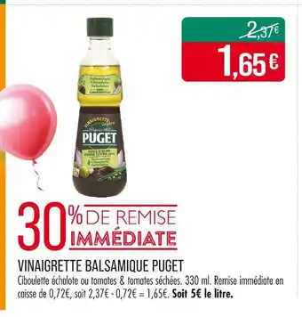 Match PUGET Vinaigrette balsamique offre