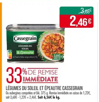 Match Cassegrain Légumes du soleil et épeautre offre