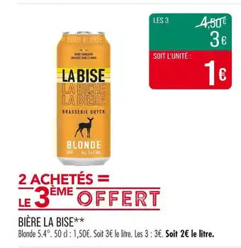 Match LA BISE BIÈRE offre