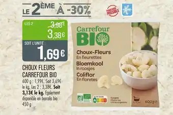 Match Carrefour BIO Choux-Fleurs En fleurettes offre