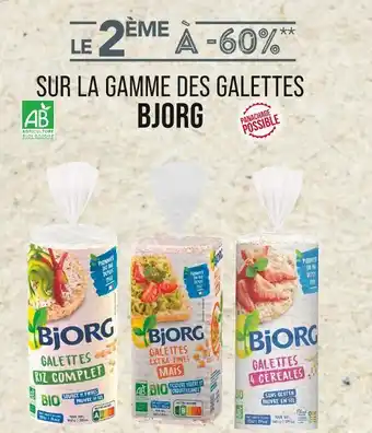 Match BJORG Le 2ème à -60% sur la gamme des galettes bjorg offre