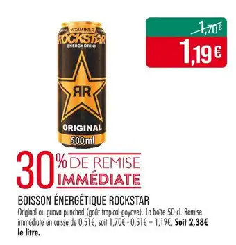 Match ROCKSTAR Boisson Énergétique offre